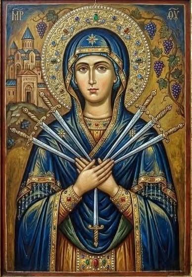 икона умягчение злых сердец, семистрельная